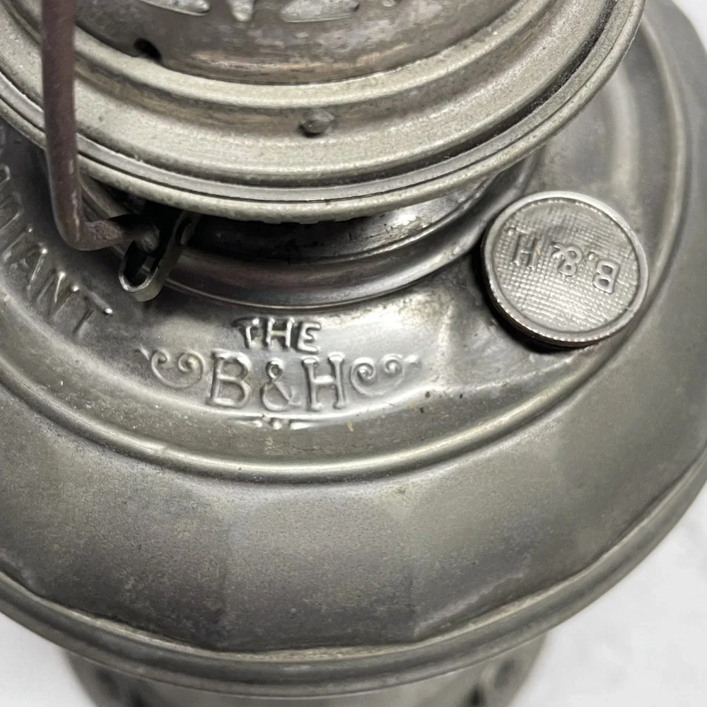 Antique Bradley Hubbard Converted Oil Lamp No. 4 Radiant Patent Date 1898